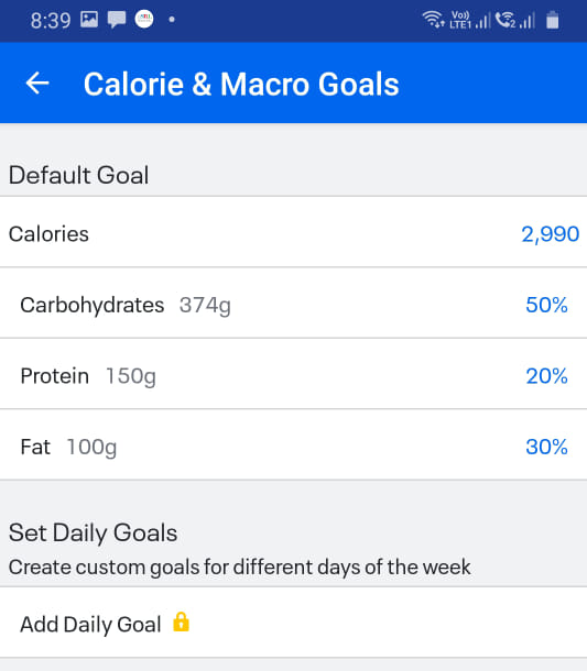 MyFitnessPal Nutrition Calories and Macro Goals - How to Track Macros using MyFitnessPal by Best Personal Trainer of Dubai UAE